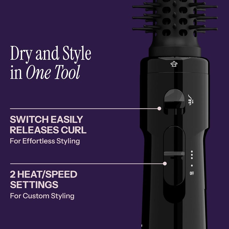 Hot Tools Pro Artist Hot Air Styling Brush | Style, Curl and Touch Ups (1”) Black - Image 4