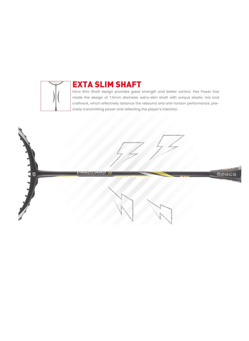 Apacs - Vanguard 11 Badminton Racket  –  38 LBS, 85g | Unstrung Japanese HM Graphite, Lightweight | High Performance & Durable - Image 1