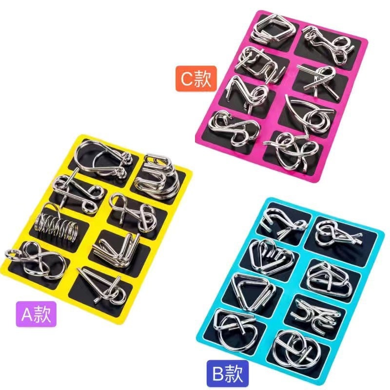 Disentangling Iron Ring Puzzle Lock Kongming Lock For Children And Students, Adult Toy For Development, Detachable And Stress-Relieving - Image 3