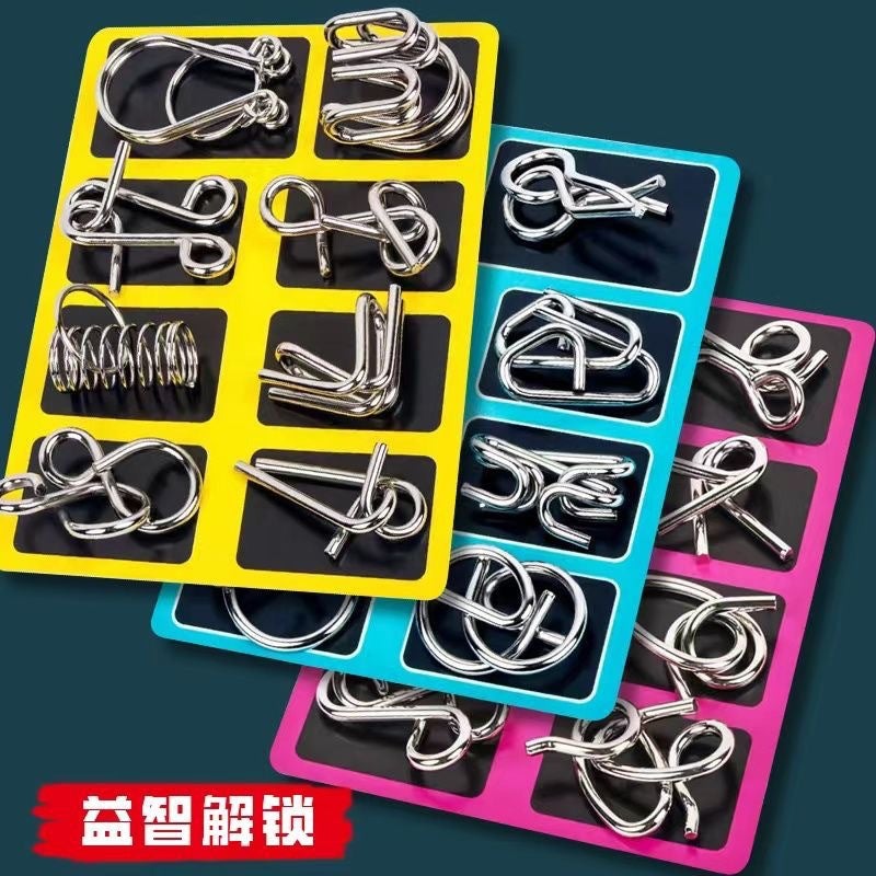 Disentangling Iron Ring Puzzle Lock Kongming Lock For Children And Students, Adult Toy For Development, Detachable And Stress-Relieving - Image 2