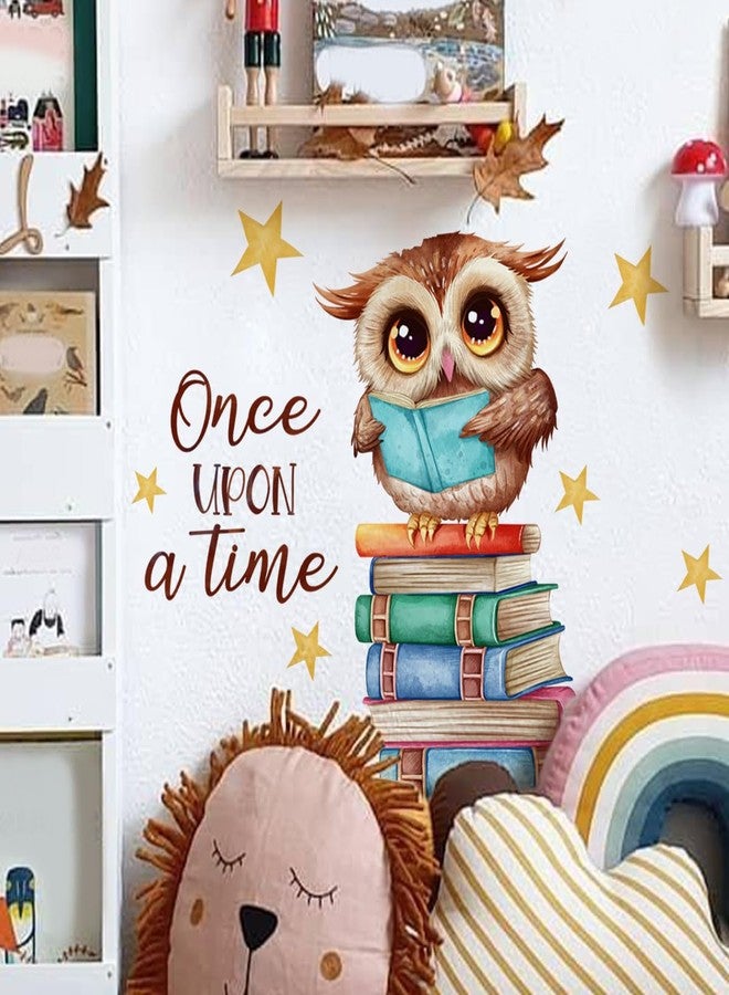 Mirabuy Owl Books Educational Wall Decals Reading Corner Wall Stickers for Classroom Kids Bedroom Preschool Wall Decor - Image 5