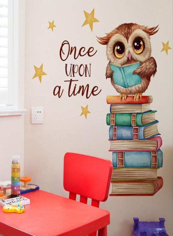 Mirabuy Owl Books Educational Wall Decals Reading Corner Wall Stickers for Classroom Kids Bedroom Preschool Wall Decor - Image 4
