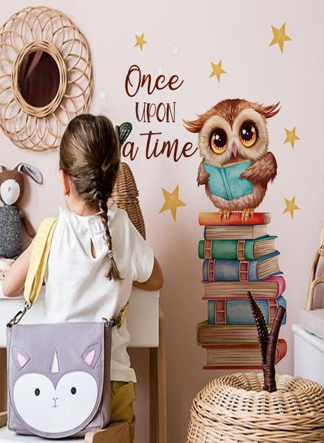 Mirabuy Owl Books Educational Wall Decals Reading Corner Wall Stickers for Classroom Kids Bedroom Preschool Wall Decor - Image 2