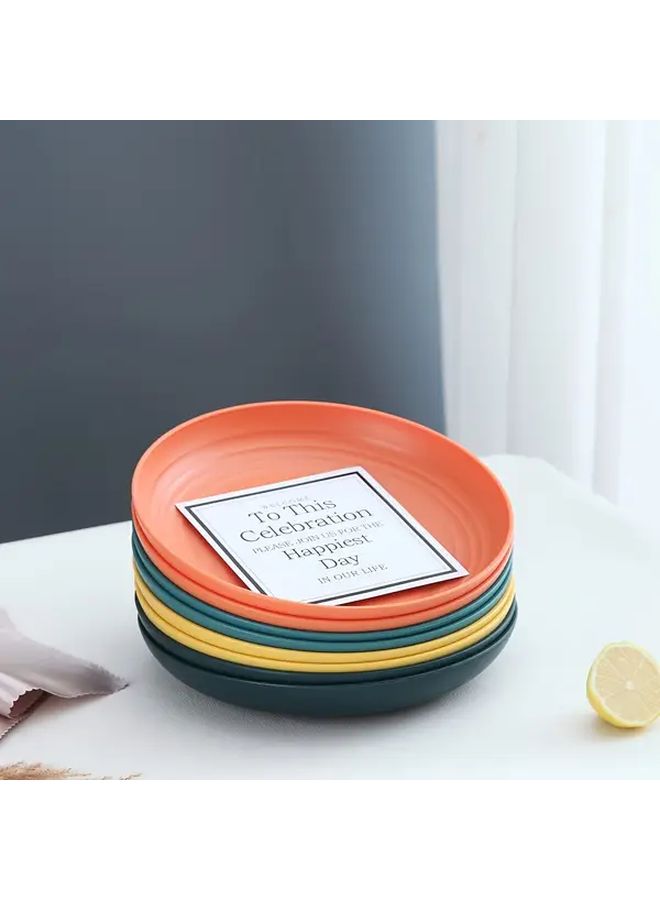 BPA Free 8pc Large Deep Plastic Bowls Microwave Dishwasher Safe Assorted Colors Dark Green Blue Orange Yellow - Image 2