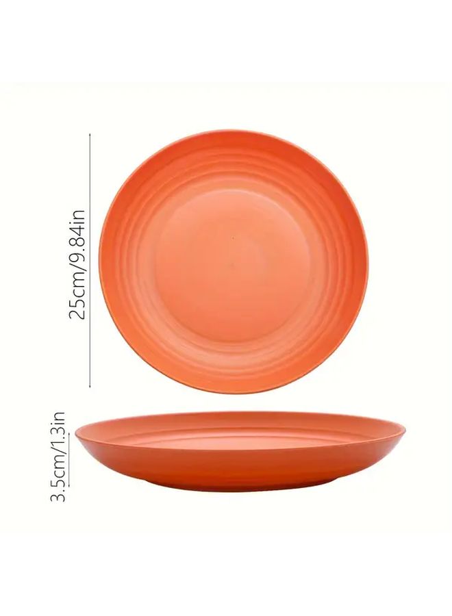 BPA Free 8pc Large Deep Plastic Bowls Microwave Dishwasher Safe Assorted Colors Dark Green Blue Orange Yellow - Image 3