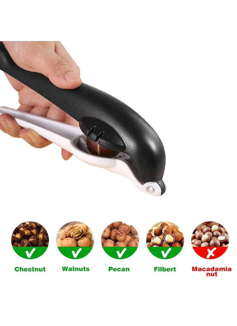 Oasisgalore - Dolphin Shaped Chestnut Cutter and Cracker Tool, Multifunctional, Durable, Black - Image 1