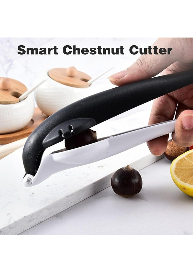 Oasisgalore - Dolphin Shaped Chestnut Cutter and Cracker Tool, Multifunctional, Durable, Black - Image 1