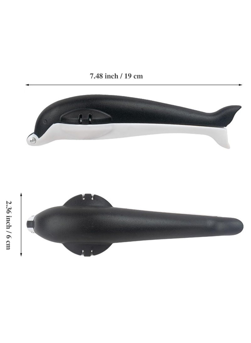 Oasisgalore - Dolphin Shaped Chestnut Cutter and Cracker Tool, Multifunctional, Durable, Black - Image 1