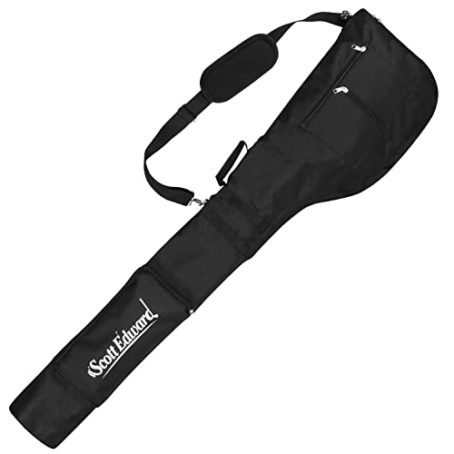 Scott Edward Foldable Golf Club Carry Bag, Portable Sunday Pencil Bag, Lightweight Waterproof Training Case, Holds 7-12 Clubs - Image 1
