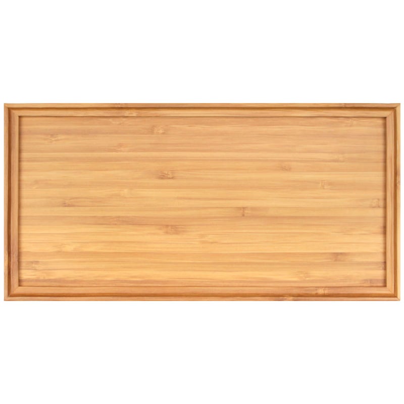 BambooMN Organic Bamboo Serving Tray Vanity Tea Serving Appetizers Snacks Charcuterie Board 11x55x06  1 Tray