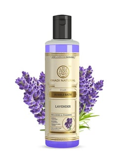 Khadi Natural Khadi Natural Ayurvedic Lavender Bubble Bath Revitalize mind and body Makes skin soft and supple Suitable for All Skin Types 210ml  - Image 1