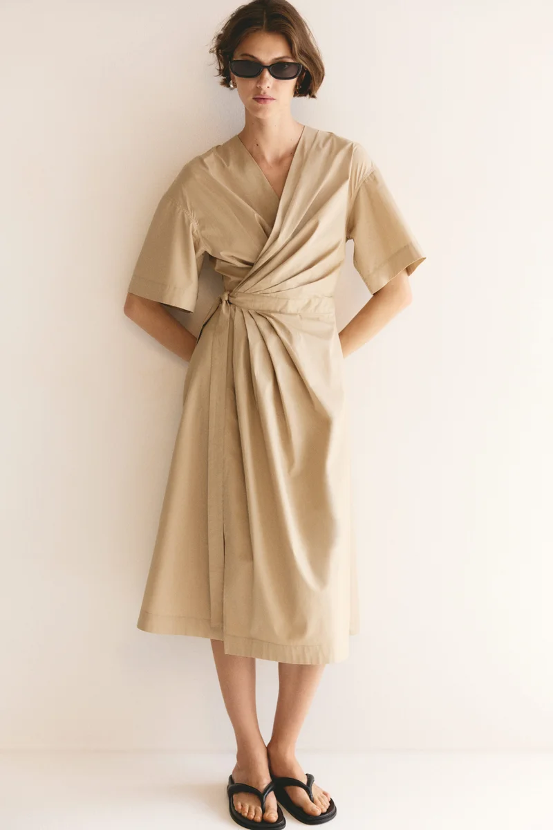 Wrap midi dress
