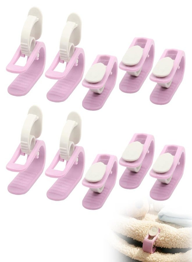 DQITJ 10 Pcs Duvet Cover Clips Quilt Blankets Fastener Clip Anti-Slip Fasteners for Beds Quilt Holders (Pink) - Image 1