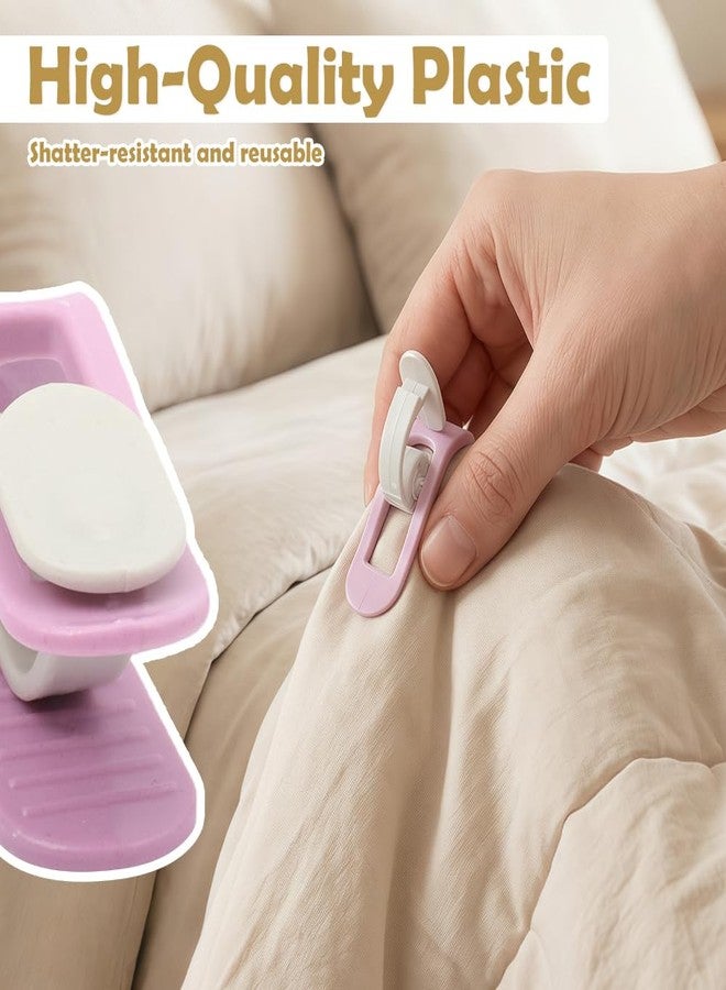 DQITJ 10 Pcs Duvet Cover Clips Quilt Blankets Fastener Clip Anti-Slip Fasteners for Beds Quilt Holders (Pink) - Image 2