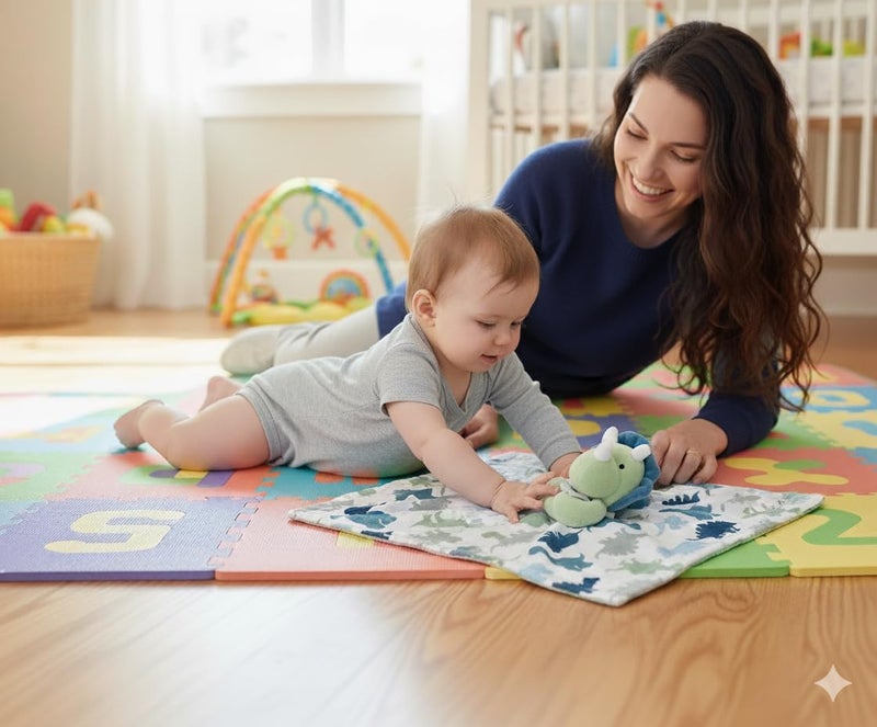 Baby Essentials Minky Animal Snuggler Lovey Blanket for Kids, Babies, Boys, Girls, Gender Neutral Security Blanket with Stuffed Animal (Dynamic Dino) - Image 5