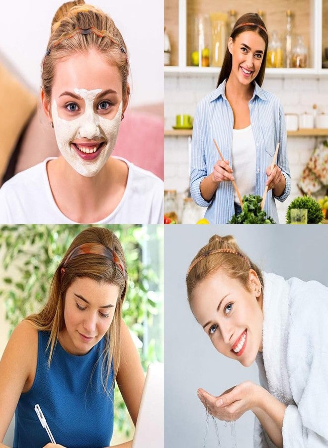 أهوني مجموعة AHONEY من 7 ربطات شعر بنية اللون للنساء والرجال، ربطات شعر بلاستيكية بأسنان، ربطات شعر مانعة للانزلاق، إكسسوارات شعر نسائية، ربطة شعر مشط، ربطات شعر نسائية (كهرماني) - Image 2