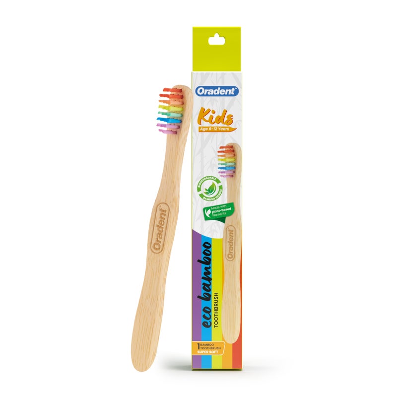 Oradent Eco Kids Toothbrush Super Soft White 1s