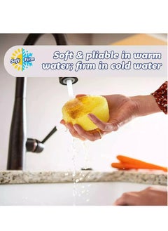 Plan A Multifunctional Cleaning Sponge, Soft in Warm Water and Strong in Cold Water, Deep Cleaning Sponge, Dishwasher Safe, Stain and Odor Resistant Kitchen Sponge (1, White)  - Image 2