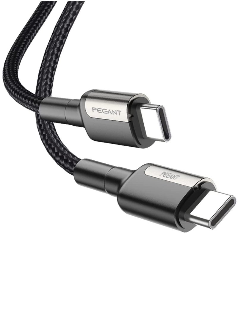PEGANT 1M USB-C to USB-C Cable, 100W Fast Charging, Nylon Braided with Power Delivery  - Image 1
