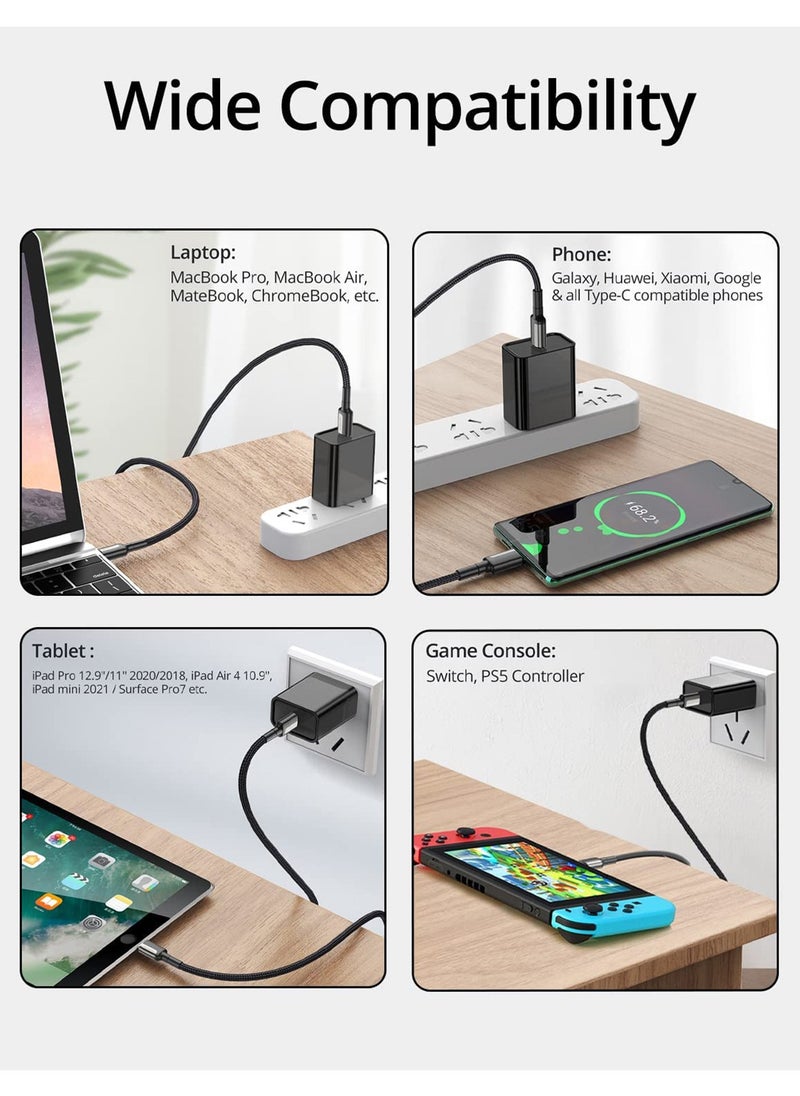 PEGANT 1M USB-C to USB-C Cable, 100W Fast Charging, Nylon Braided with Power Delivery  - Image 5