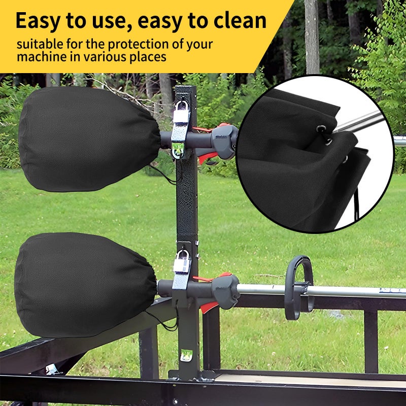 AKEfit Trimmer Engine Cover Weed Eater Covers Fits Weed Eater Edger Pole Saw Brush Cutters and Hedge Heavy Duty Waterproof Cover 3-Piece Set Black - Image 4