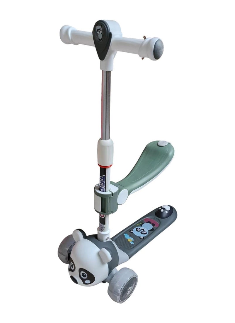 Lovely Baby Lovely Baby Kick Scooter TG 633S for Kids Ages 3-8 Foldable Seat - 3 Wheel Scooter and Adjustble Height - Grey  - Image 1