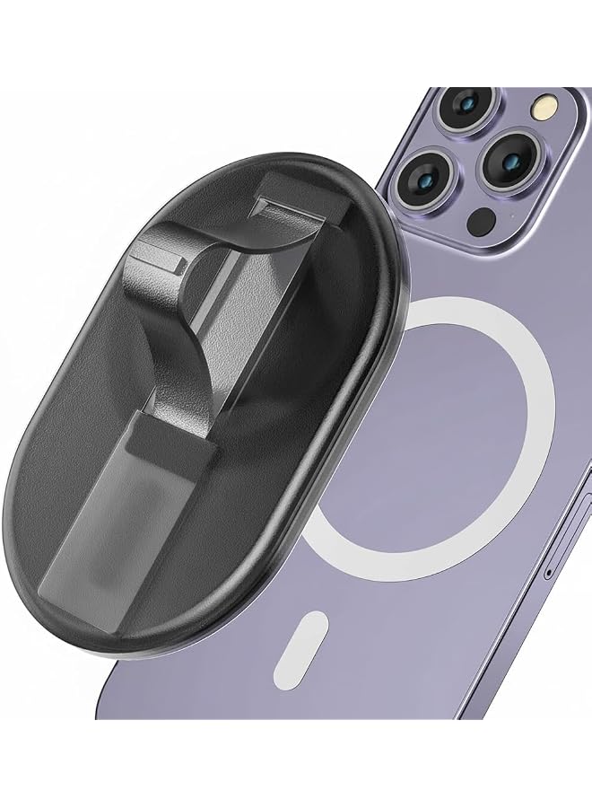 S-TOP Magnetic Phone Grip, 3X Strength N53 Magnet Ring for Mobile Devices, Removable Finger Loop Kickstand Compatible with Various Mobile Phones, Durable PC Material Sleek Design for Video Watching - Image 1