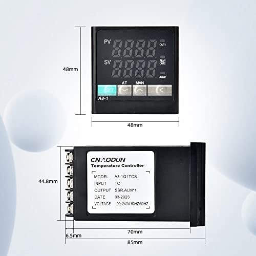 cnaodun PID Temperature Controller Kit, CNAODUN 100-240 VAC Voltage with 40DA Solid State Relay，K Type Thermocouple Probe and Heat Sink - Image 2
