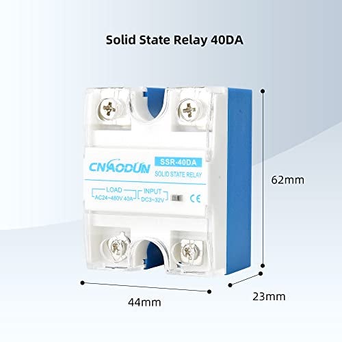 cnaodun PID Temperature Controller Kit, CNAODUN 100-240 VAC Voltage with 40DA Solid State Relay，K Type Thermocouple Probe and Heat Sink - Image 3