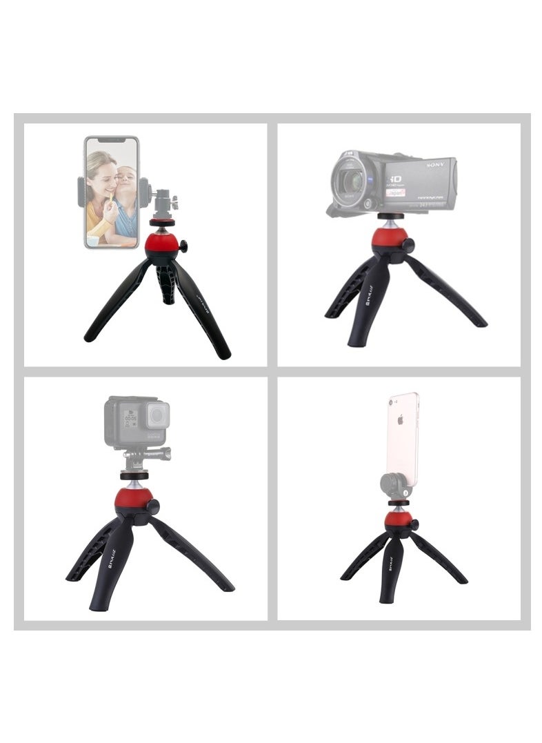 PULUZ Pocket Mini Tripod Mount with 360 Degree Ball Head for Smartphones, GoPro, DSLR Cameras(Red)  - Image 4