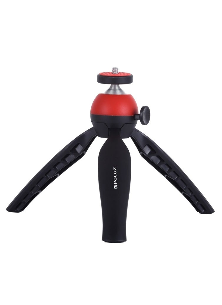 PULUZ Pocket Mini Tripod Mount with 360 Degree Ball Head for Smartphones, GoPro, DSLR Cameras(Red)  - Image 2
