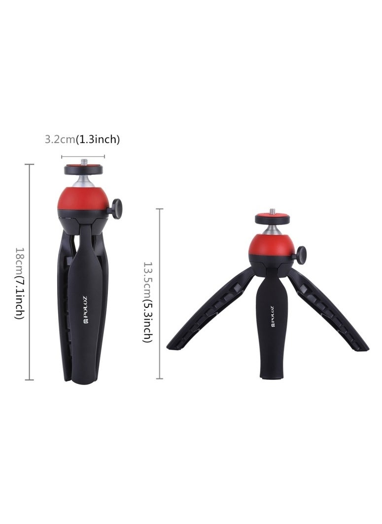 PULUZ Pocket Mini Tripod Mount with 360 Degree Ball Head for Smartphones, GoPro, DSLR Cameras(Red)  - Image 3