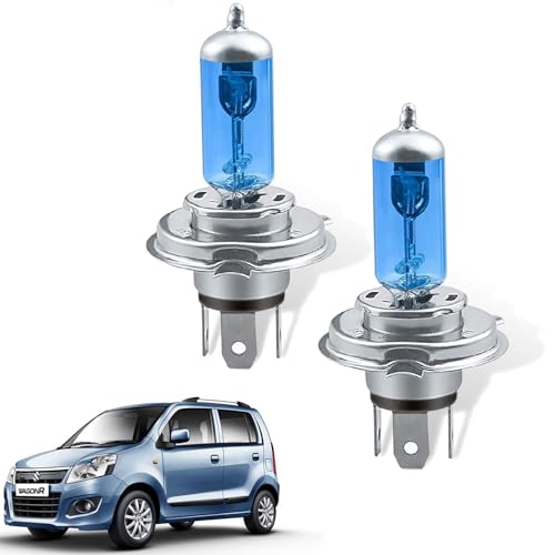 Auto Pearl Pack-2 H4 Car Super Bright Halogen Bulb, 12V 90/100W High/Low Beam Driving Halogen Light, Plug-and-play Bulb for WagonR-(2010-2013) (White) - Image 1