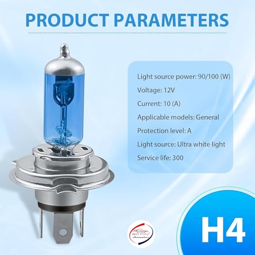 Auto Pearl Pack-2 H4 Car Super Bright Halogen Bulb, 12V 90/100W High/Low Beam Driving Halogen Light, Plug-and-play Bulb for WagonR-(2010-2013) (White) - Image 4