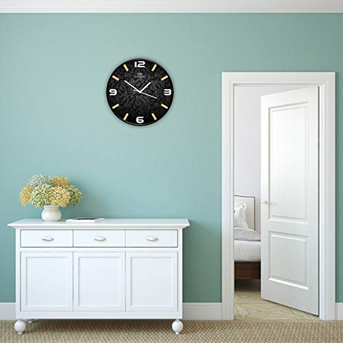 IIK COLLECTION 12-inch Designer Plastic Analogue Round WallClock for Home, Kitchen, Living Room, Bedroom, Office (30 cm x 30 cm x 6 cm) - Image 4