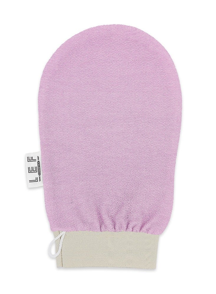 ليف القفاز الكوري لتقشير وإزالة الجلد الميت من الجسم ذو طبقه مزدوجه | PINK - Image 2