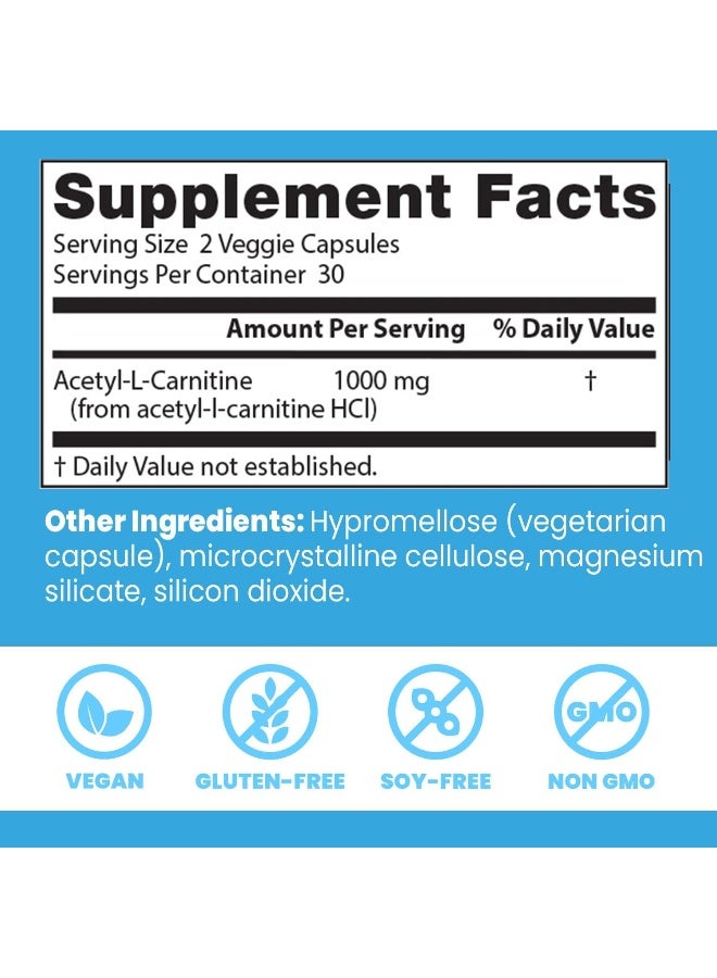 Doctor's Best Acetyl L-Carnitine 1000mg 120 Capules - Image 4