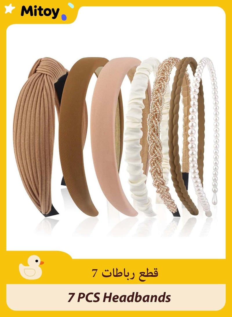 Mitoy 7 Pack Headbands for Women Girls Headbands Trendy Non Slip Hairbands Fashion - Image 1