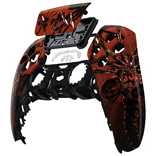 eXtremeRate Alien Fear Touchpad Front Top Shell Compatible with ps5 Controller BDM-010 020 030 040 050, DIY Replacement Shell Custom Touch Pad Cover Compatible with ps5 Controller - Image 4