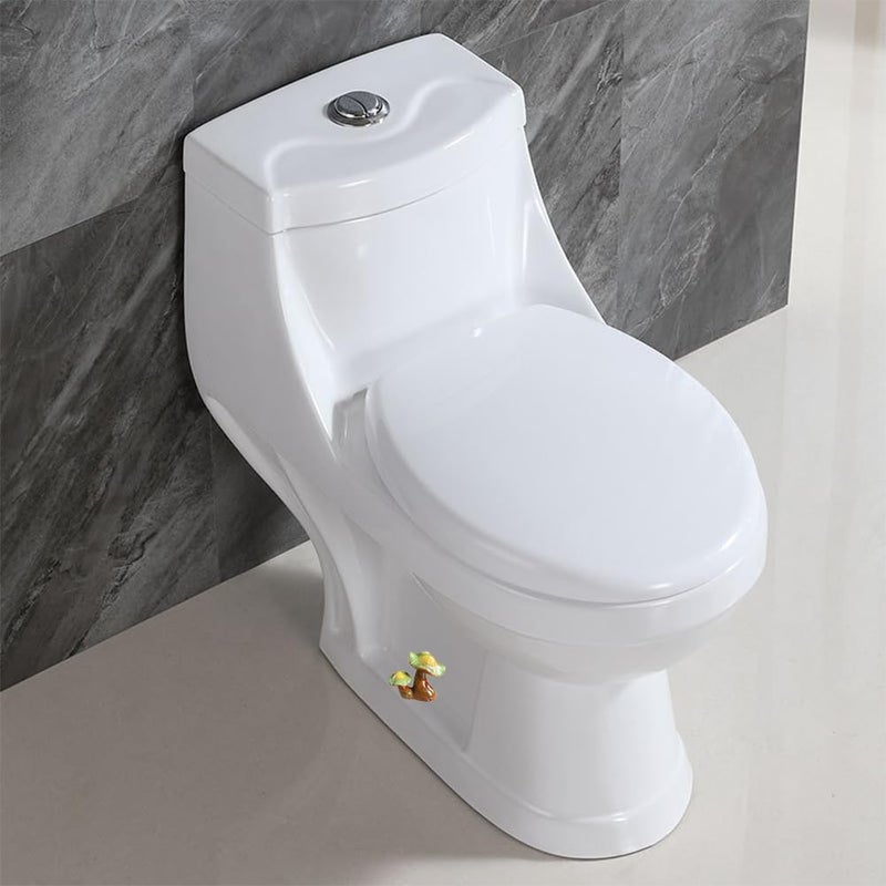 AKV Mushroom Toilet Bolt Caps Porcelain Toilet Bolt Covers Decorative,Fun Toilet Screw Cover Caps,2Pcs Ceramic Mushroom Toilet Screw Caps,Toilet Bowl Bolt Covers for Bathroom Decor,Easy to install (A) - Image 5