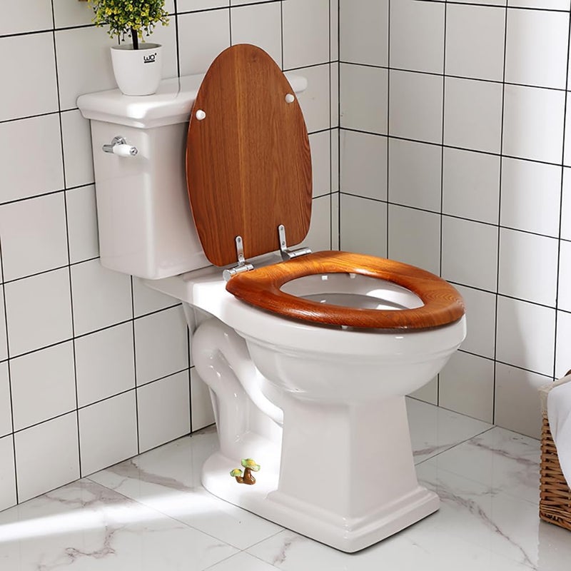 AKV Mushroom Toilet Bolt Caps Porcelain Toilet Bolt Covers Decorative,Fun Toilet Screw Cover Caps,2Pcs Ceramic Mushroom Toilet Screw Caps,Toilet Bowl Bolt Covers for Bathroom Decor,Easy to install (A) - Image 2
