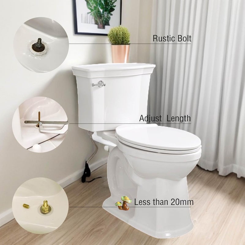 AKV Mushroom Toilet Bolt Caps Porcelain Toilet Bolt Covers Decorative,Fun Toilet Screw Cover Caps,2Pcs Ceramic Mushroom Toilet Screw Caps,Toilet Bowl Bolt Covers for Bathroom Decor,Easy to install (A) - Image 3