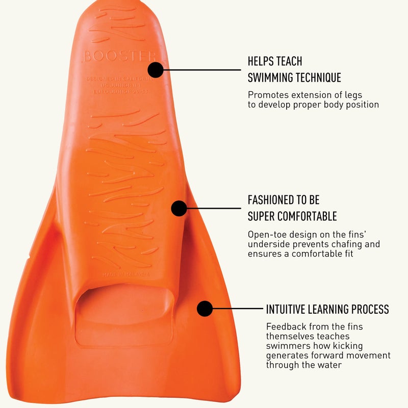 FINIS Booster Fins (Jr 11-1, Orange) - Image 4