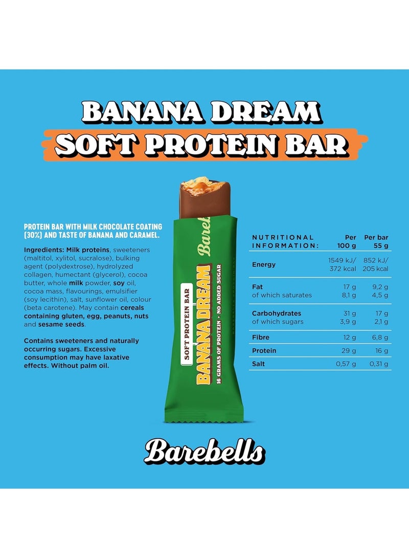 Barebells Protein Bars | 16g protein low carb (Banana Dream) Pack of 12 pcs - Image 4