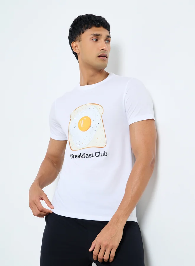 Styli Styli Graphic Print T-Shirt and Shorts Set