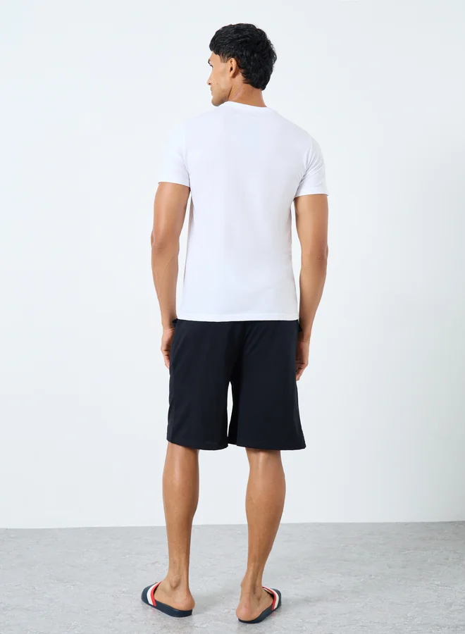 Styli Styli Graphic Print T-Shirt and Shorts Set
