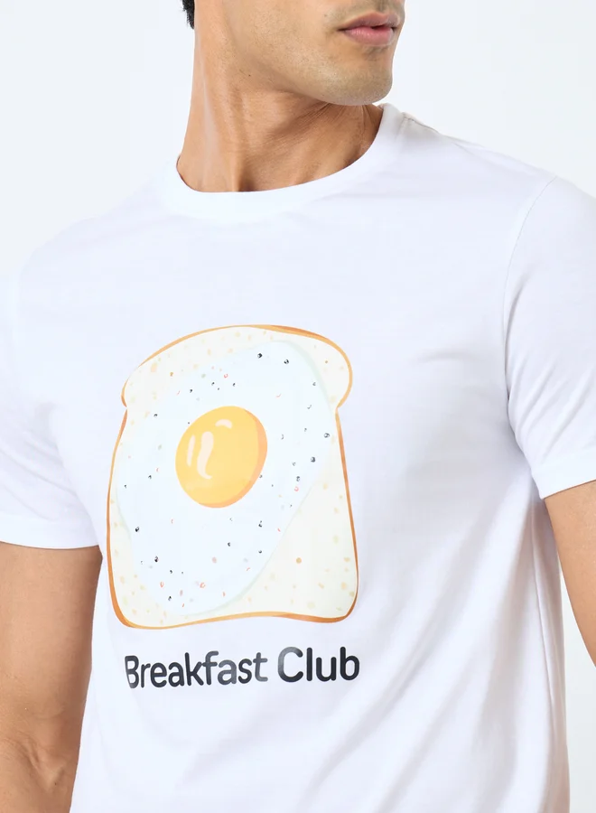 Styli Styli Graphic Print T-Shirt and Shorts Set