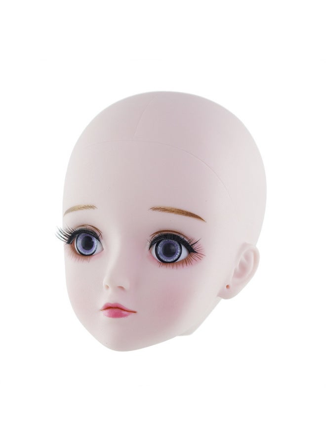 منتج نهائي لتغيير المكياج في 3 دقائق 60 سم BJD Loli Naked Doll Powder Muscle أصلع رأس العنصر الجسم 4D عيون حقيقية - اللون: رأس مكياج + جسم [عضلات وردية]] - Image 2