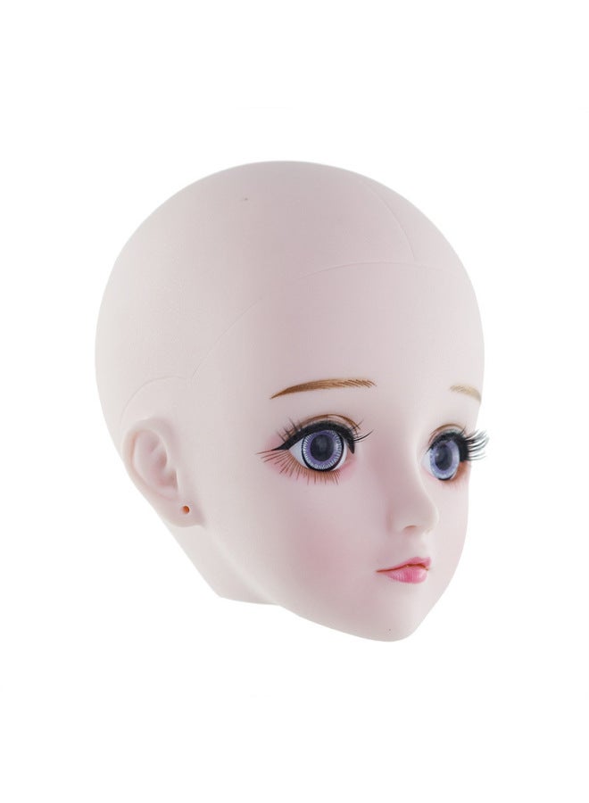 منتج نهائي لتغيير المكياج في 3 دقائق 60 سم BJD Loli Naked Doll Powder Muscle أصلع رأس العنصر الجسم 4D عيون حقيقية - اللون: رأس مكياج + جسم [عضلات وردية]] - Image 3