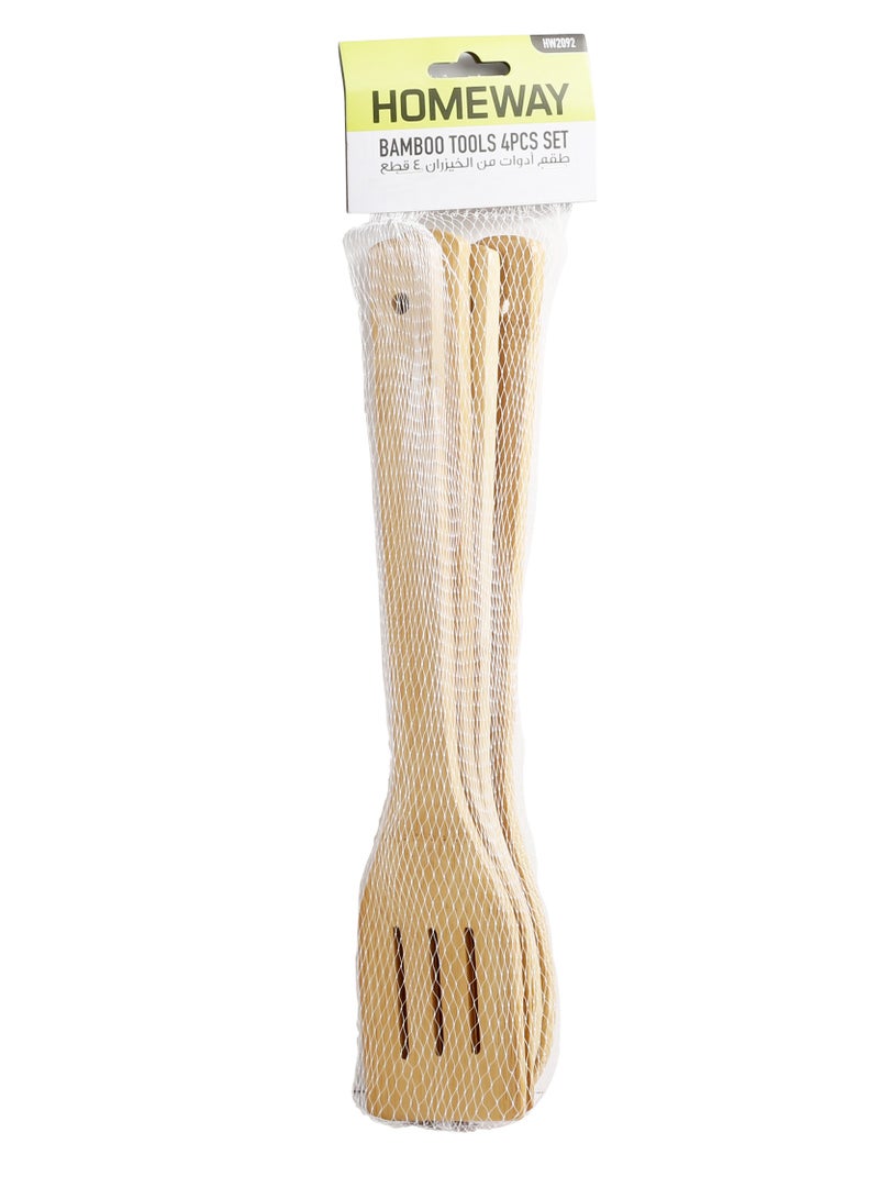 Homeway Bamboo Tools 4PC Set – Eco-Friendly Kitchen Utensils for Cooking and Baking - Image 2